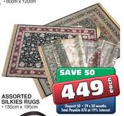 Assorted Silkies Rugs-135cm x 195cm each