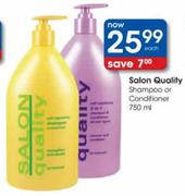 Salon Quality Shampoo Or Conditioner-750ml Each
