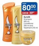 Sunsilk shampoo-400ml, Conditioner-350ml & Treatment-270ml