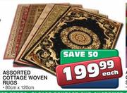 Assorted Cottage Woven Rugs-80cmx120cm Each
