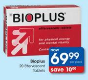 Bioplus Effervescent Tablets-20 Tablets Per Pack