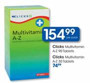 Clicks Multivitamin A-Z-30 Tablets Per Pack
