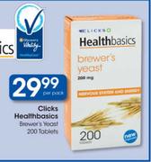 Clicks Healthbasics Brewer's Yeast-200 Tablets Per Pack