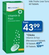 Clicks Vitamin B Fizzi Effervescent-30 Tablets Per Pack
