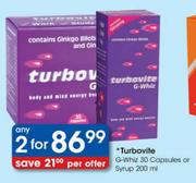 Turbovite G-Whiz 30 Capsules or Syrup 200ml-2's