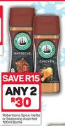 Robertsons Spice, Herbs Or Seasoning-2x100ml Bottle