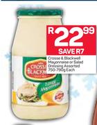 Crosse & Blackwell Mayonnaise Or Salad Dressing-750-790g Each