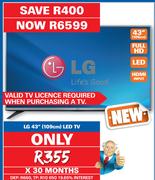 LG 43" 109cm LED TV