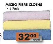 Micro Fibre Cloths - 3 Pack