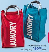 Clicks Red Or Teal Laundry Bag-Each