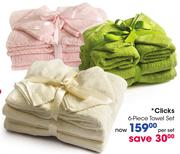 Clicks 6-Piece Towel Set-Per Set