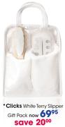 Clicks White Terry Sliper Gift Pack-Each