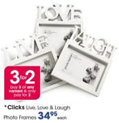 Clicks Live,Love & Laugh Photo Frames-Each