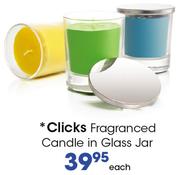 Clicks Fragranced Candle In Glass Jar-Each
