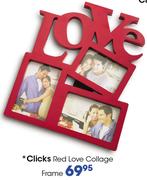 Clicks Red Love Collage Frame