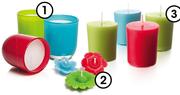 Clicks 9 Pack Flower-Shaped Candles-Each