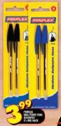 Penflex Ball Point Pens Assorted-2's per pack