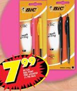 Bic Clic Ball Point Pens Assorted-2's per pack