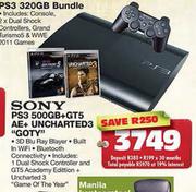 Sony PS3 500GB + GT5 AE + Uncharted3 "GOTY"