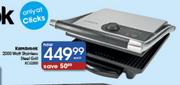 Kambrook 2000 Watt Stainless Steel Grill-Each