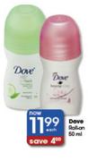 Dove Roll-On 50ml Each