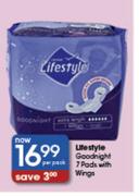 Lifestyle Goodnight 7 Pads With Wings-Per Pack