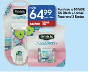 Schick Sik Effects + Ladies Razor And 3 Blades-Per Offer
