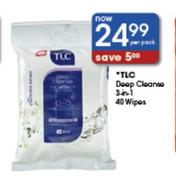 TLC Deep Cleanse 3-In-1 Wipes-40's