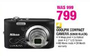 Nikon Coolpix Compact Camera-S2600 Black