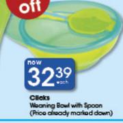 Clicks Weaning Bowl With Spoon Each