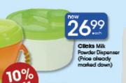 Clicks Milk Powder Dispenser Each