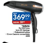 Babyliss Pro 2200 TD495E urbo Tonic Dc Hairdryer Each