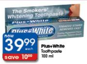 Plus + White Toothpaste-100ml Each