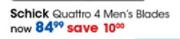 Schick Quattro 4 Men's Blades