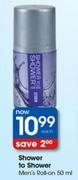 Shower To Shower Men's Roll-On-50ml