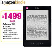 Amazon Kindle E Reader WiFi 6" Black-Each