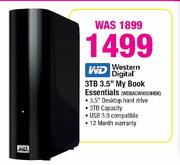 Western Digital 3TB 3.5" My Book Essentials(WDBACW0030DHBK)