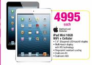 Apple iPad Mini 16GB Wi-Fi + Cellular-Each