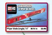 Champion Wiper Blades Wiper Blade Single(BU10-16)-16"