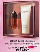 Calvin Klein Obsession Eau De Toilette 30Ml & Body Lotion-100Ml