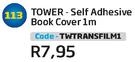 Tower Self Adhesive Book Cover 1M TWTRANSFILM1