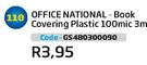Office National Book Covering Plastic 100mic 3m GS480300090