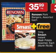 Renown Pork Bangers-1Kg