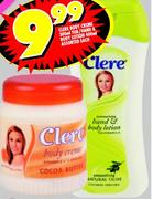 Clere Body Creme-300ml Tub/Hand & Body Lotion Assorted-400ml each
