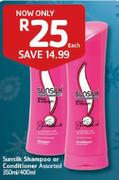 Sunsilk Shampoo Or Conditioner Assorted-350ml/400ml Each