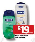  Nivea Shower Gel Assorted-250ml Each