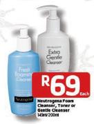  Neutrogena Foam Cleanser, Toner Or Gentle Cleanser-145ml/200ml Each