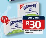 Grand-Pa Paracetamol Tablets-2 x 20's