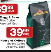 House Of Coffees Ground Coffee Assorted-250g
