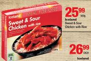 Iceland Sweet & Sour Chicken With Rice-500g